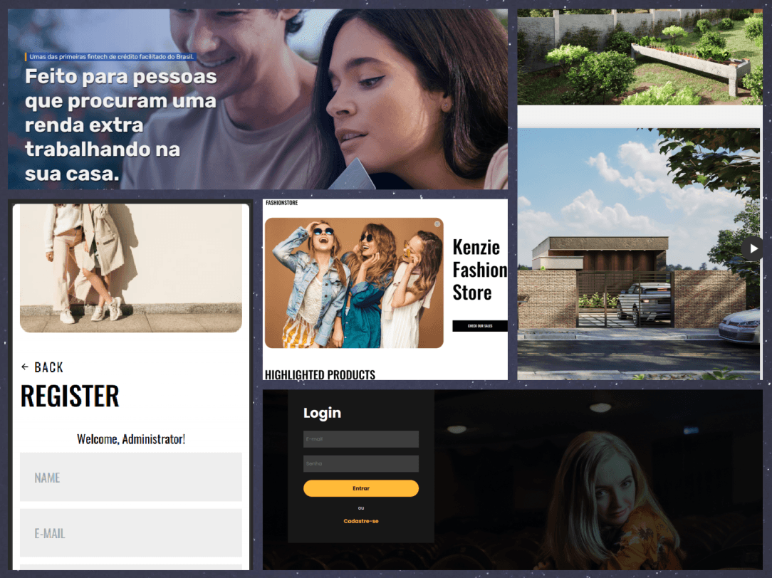 Collage about various projects